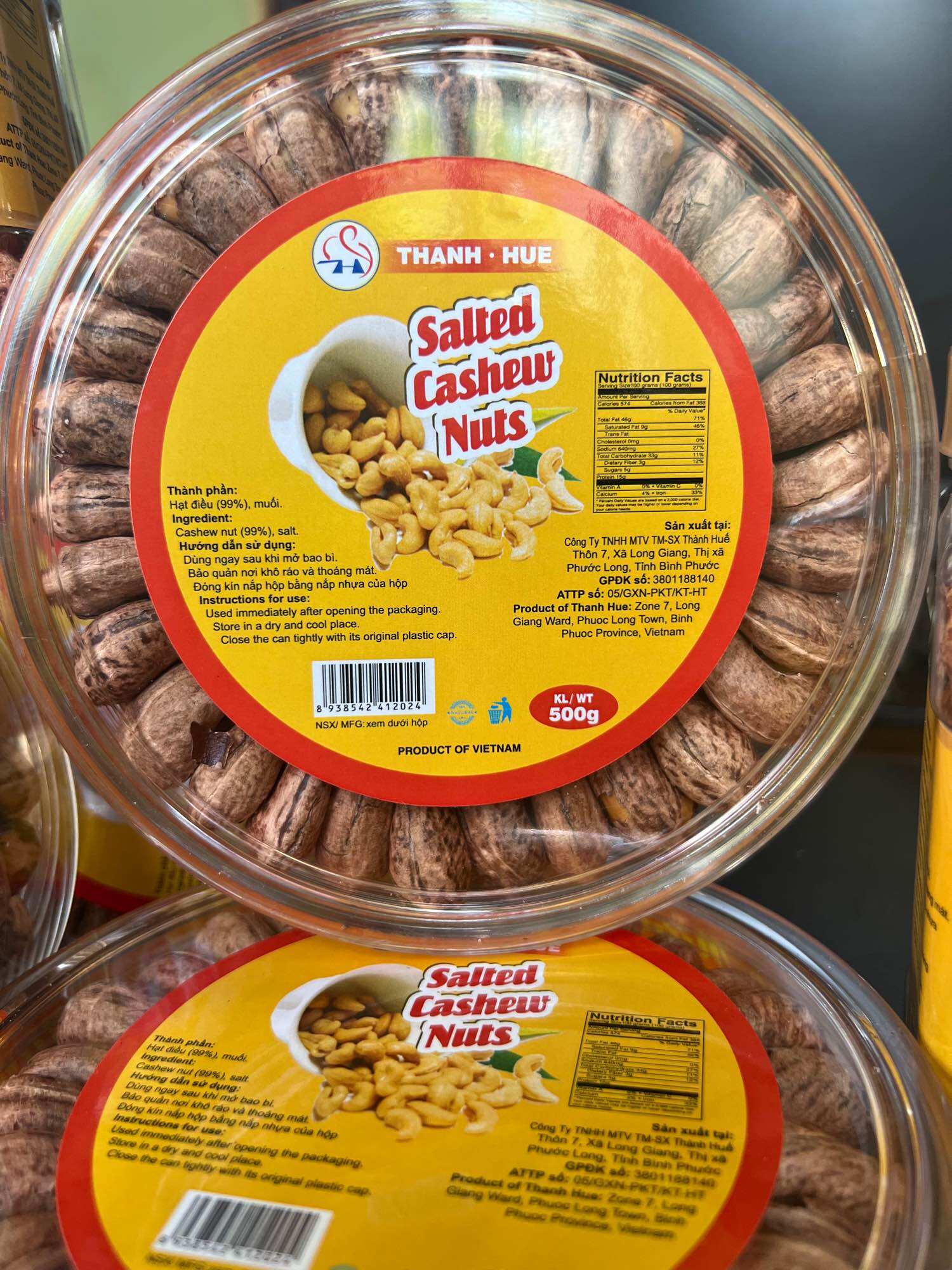 Hạt Điều Rang Xếp Hoa Hộp 500gram
