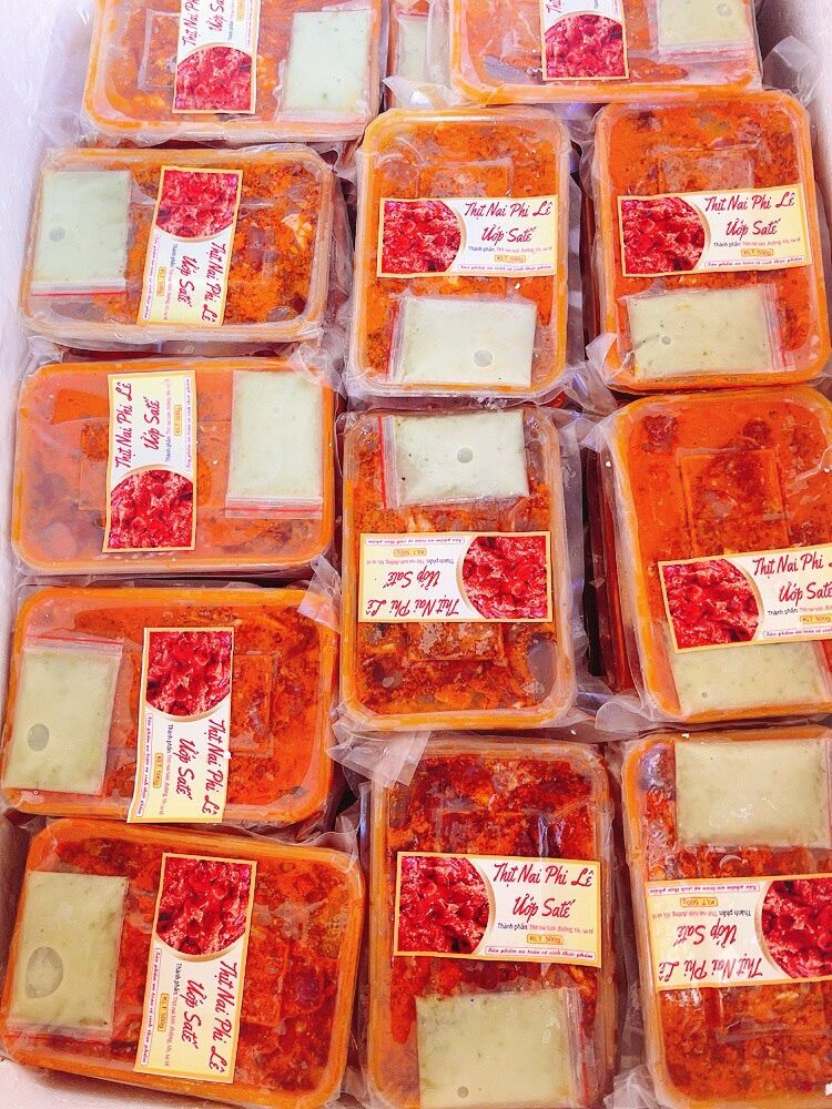 Nai ướp sate hộp 500gr (giao tphcm)