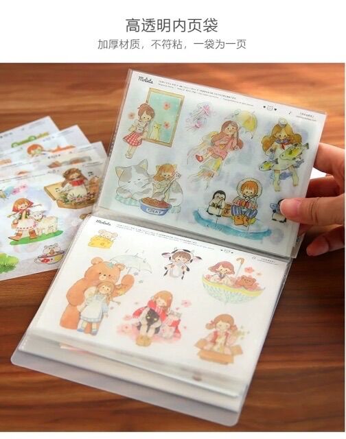 Sổ Lưu Trữ Stickers Bằng Nhựa Trong Mờ (Đọc kĩ mô tả)