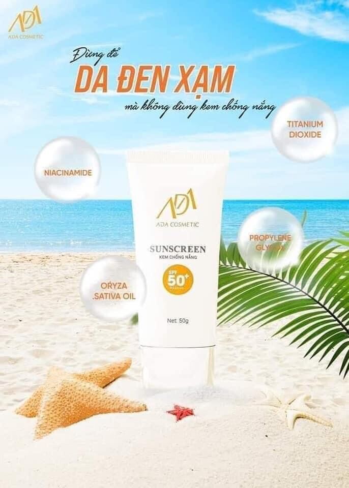Kem chống nắng vật lý ADA group (mỹ phẩm spa)