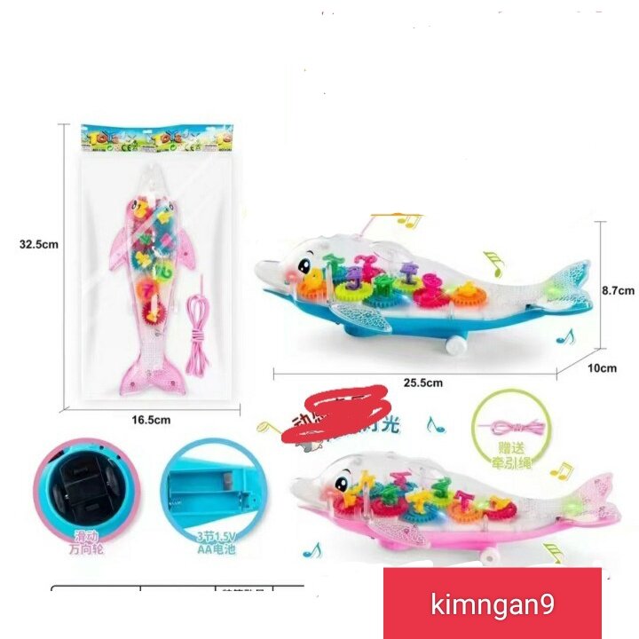 Đồ chơi máy bay cá mập có nhạc (tặng kèm pin)