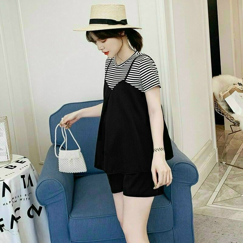 [HCM]Set Áo bầu và quần baby doll dễ thương