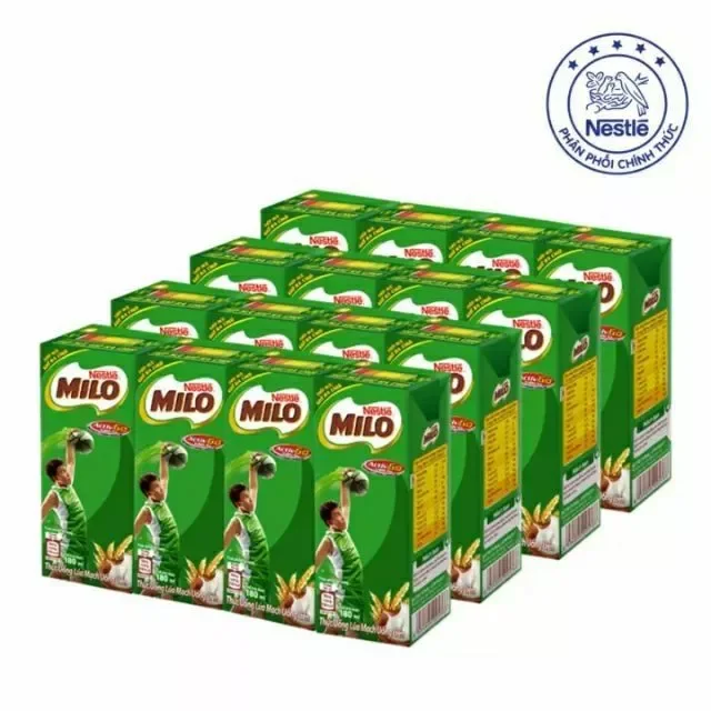 Sữa Milo hộp 110ml, 180ml( 1 lốc/4 hộp, 1 thùng/48 hộp)