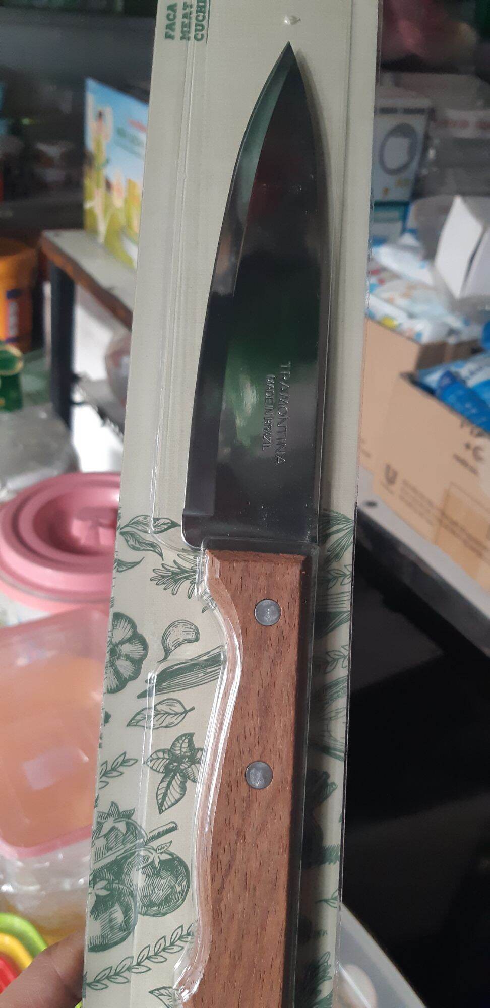 Dao Bếp TRAMONTINA Cán Gỗ 28x4cm.