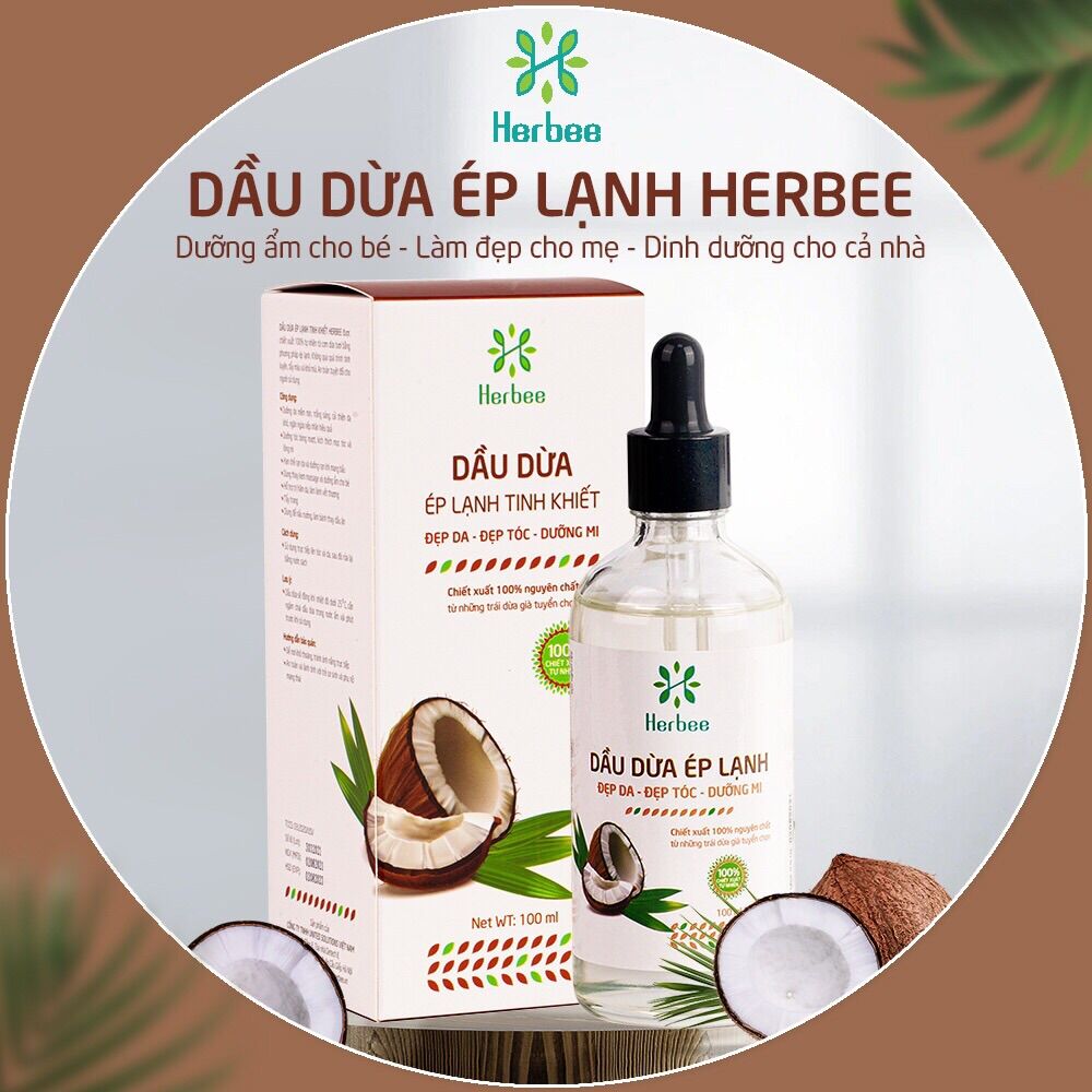 Dầu Dừa Ép Lạnh Tinh Khiết Herbee