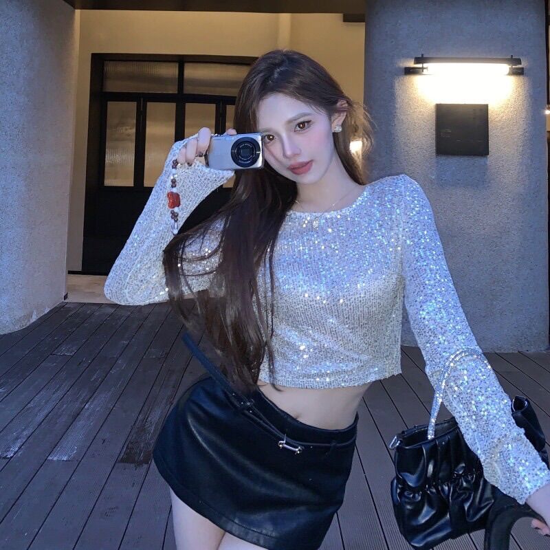 Áo kim sa crt dài tay