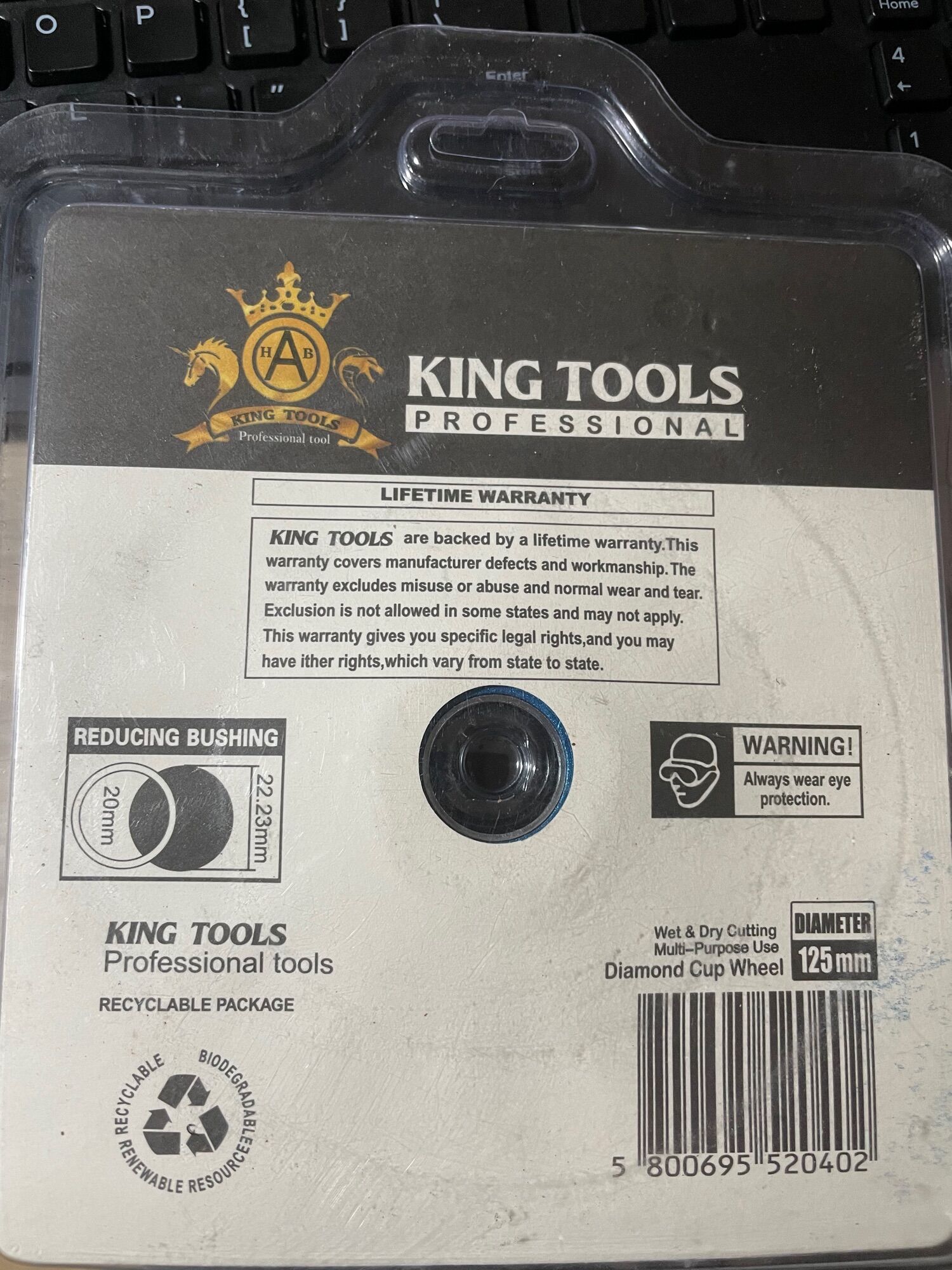 Chén mài (bát mài ) bê tông king tools 125mm