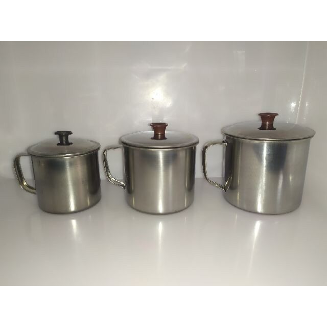 Ca-cốc inox quai có nắp 4 size 7-8-9-10cm