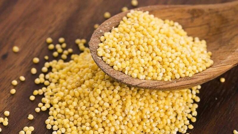 Hạt kê vàng tách vỏ cám túi 500gr