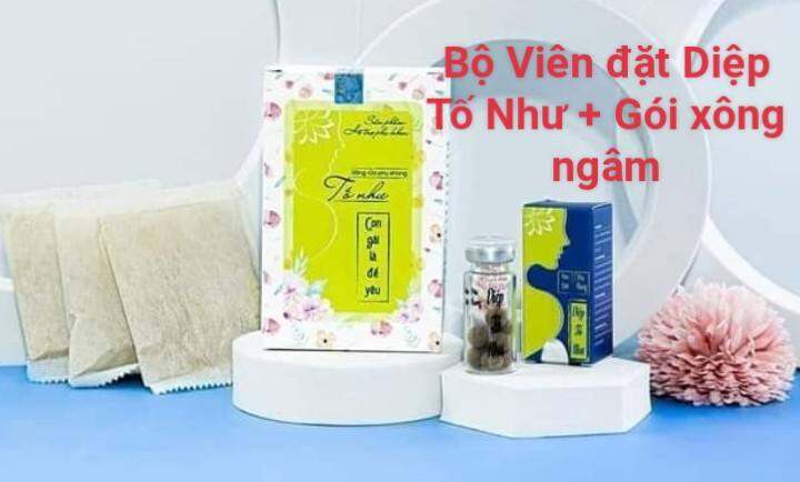 Bộ Xông ngâm và Viên Đặt Diệp Tố Như Thanh Mộc Hương (Mẫu mới nhất gồm 1 hộp viên đặt 8 viên và Gói Xông ngâm rửa)