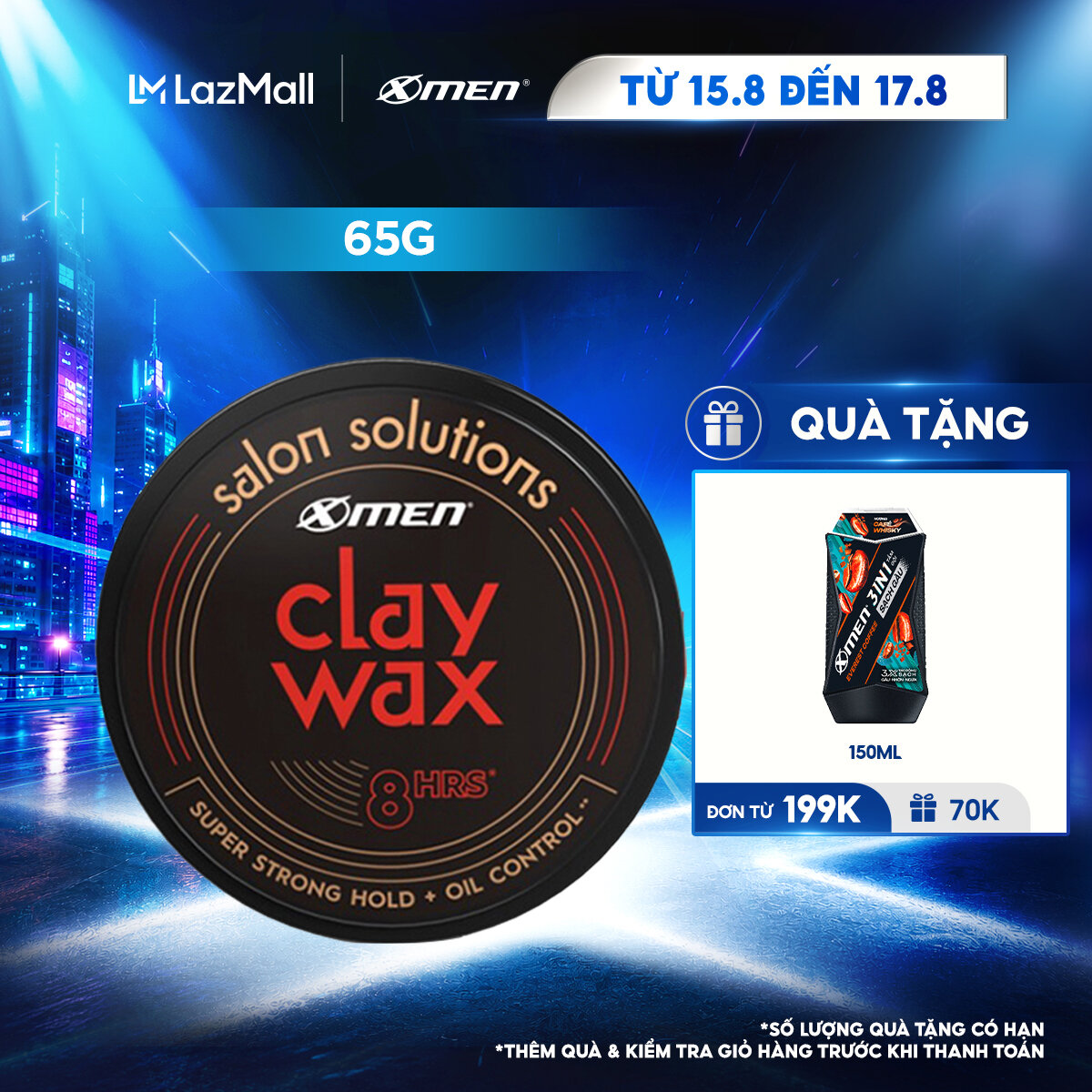 Sáp đất sét Xmen Salon Solutions - Clay Wax 65g