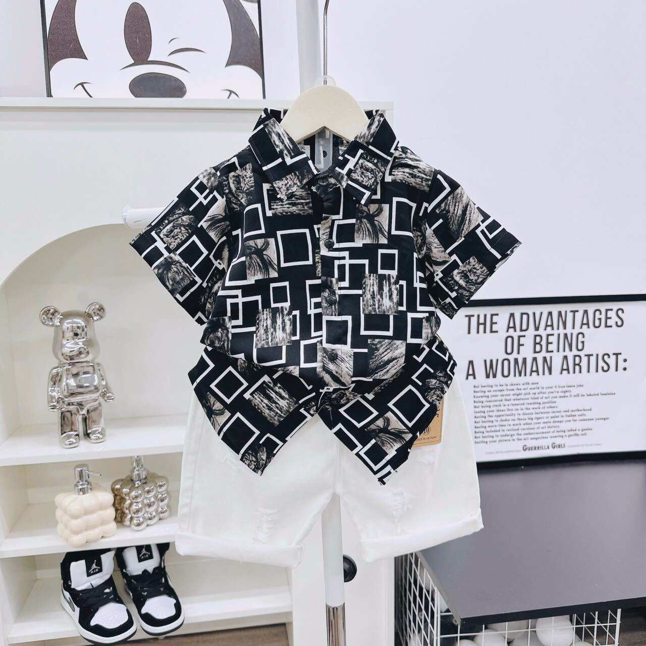 [HCM] Áo sơ mi lụa cọc tay size ĐẠI cho bé trai 🤩🤩🤩