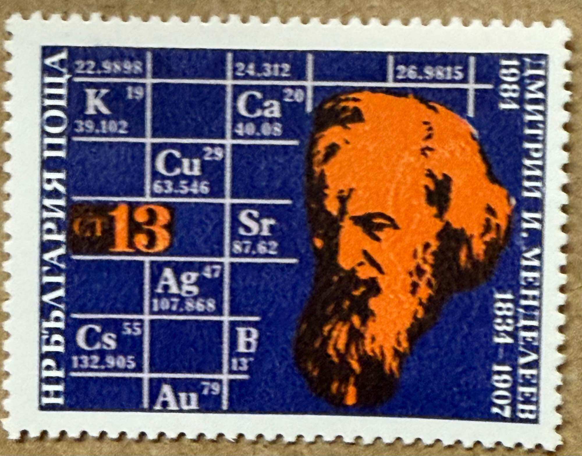 Tem sưu tập Bulgaria 1984: Mendelev