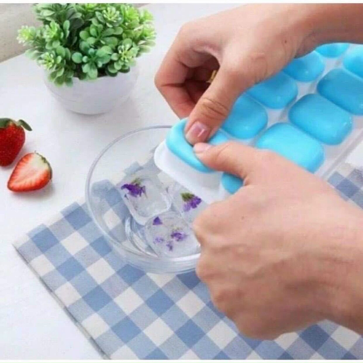 Khay Làm đá đế silicon khay trữ thực phẩm