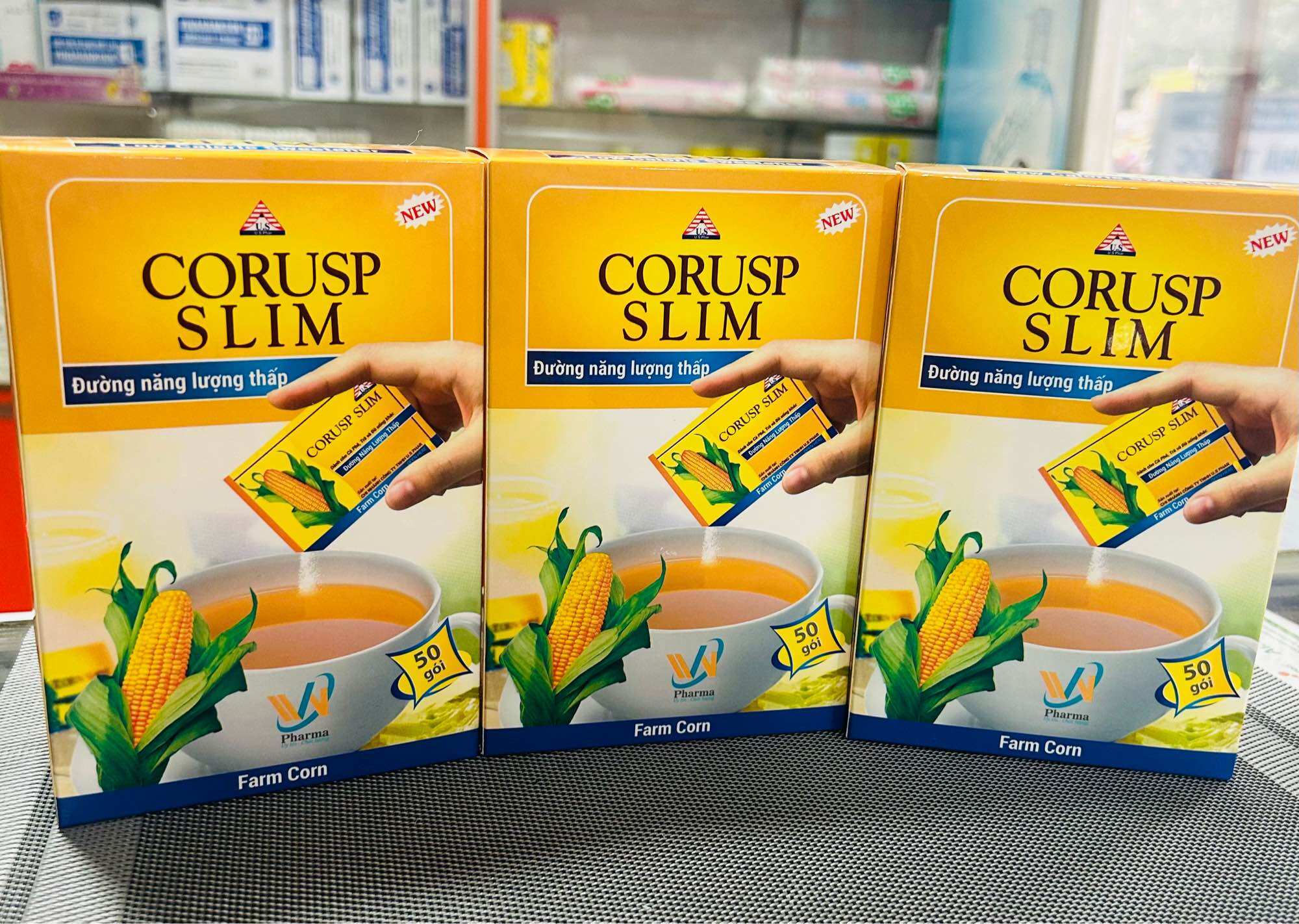 ✅[chính hãng]Đường bắp CORUSP slim - đường ăn kiêng( hộp 50gói* 2,5g)