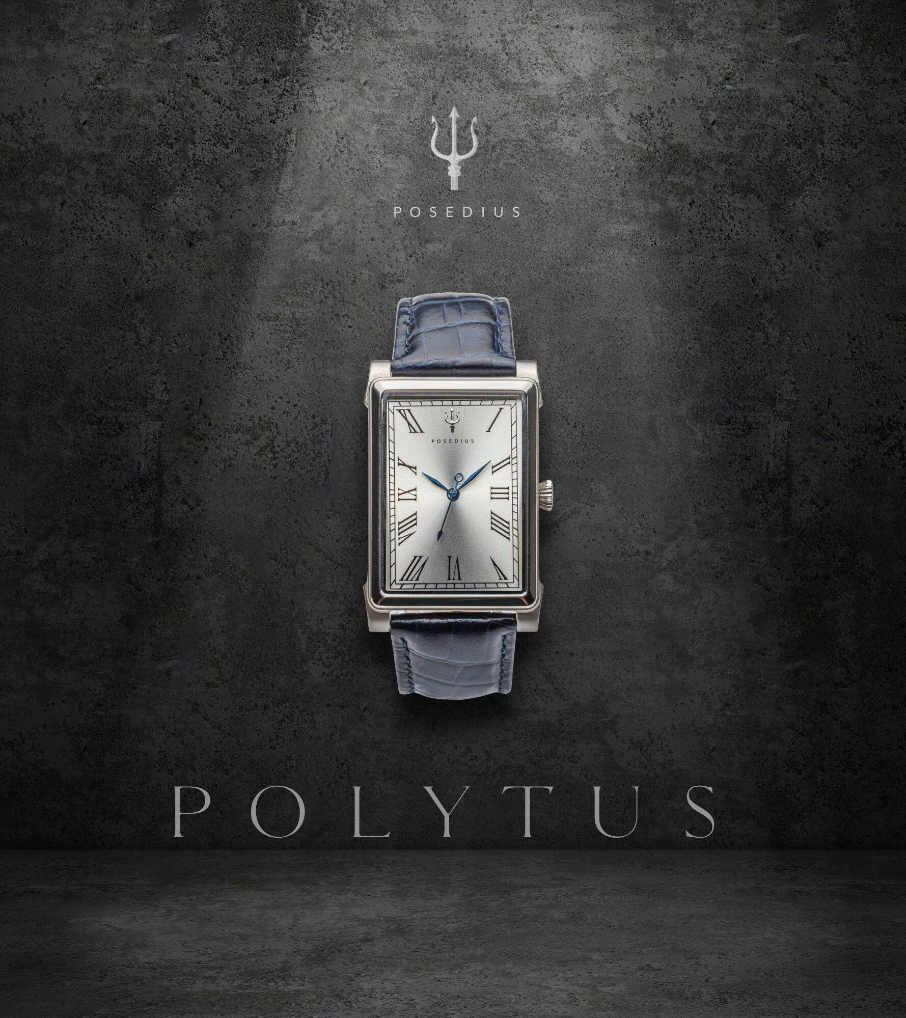 Polytus-01 với dây da alligator xanh navy