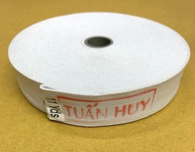 Cuộn 10m thun tốt cỡ 1,5cm hiệu Tuấn Huy, có 2 màu trắng và đen để chọn lựa