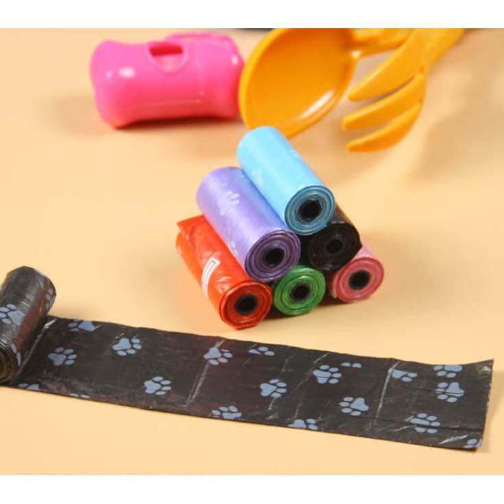 Túi nilon hốt dọn phân chó mèo tiện dụng - 1 cuộn