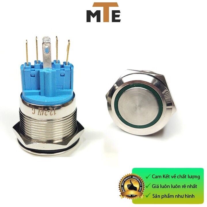 Nút nhấn nhả chống nước có LED 22mm 12-24V