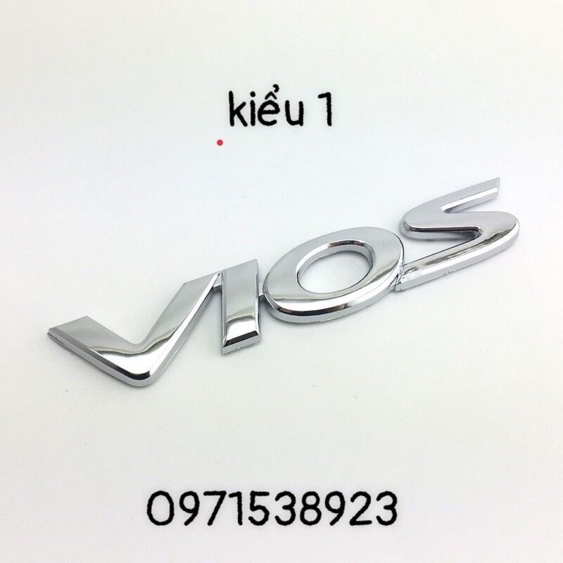 Logo chữ nổi toyota vios camry hilux corolla altis yaris dán đuôi xe