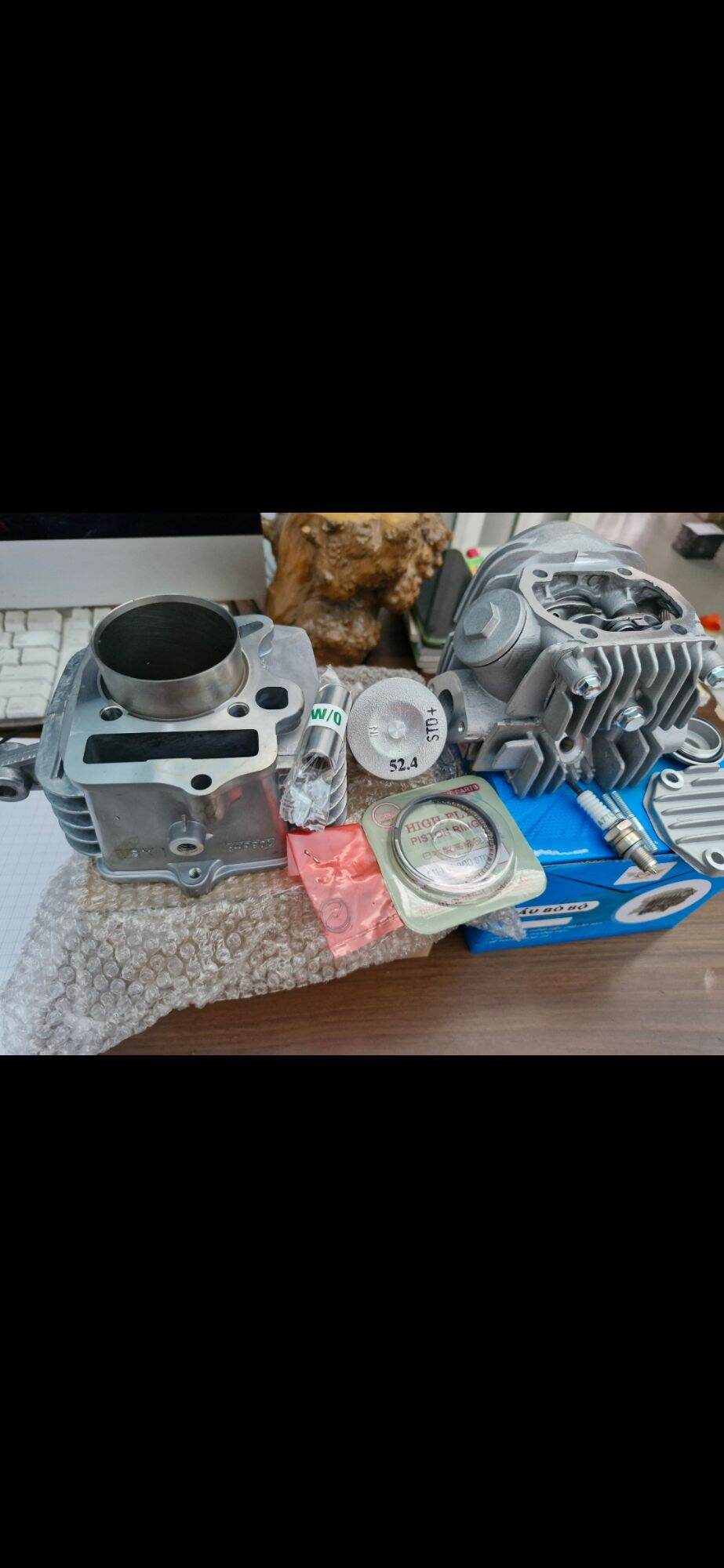  full  bộ đầu  + lòng xe wave  110 loại  tốt . bạc sịn.  cam cò súp bắp pisston bạc + ắc phe 