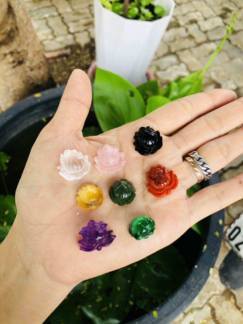 Hoa sen đá thạch anh