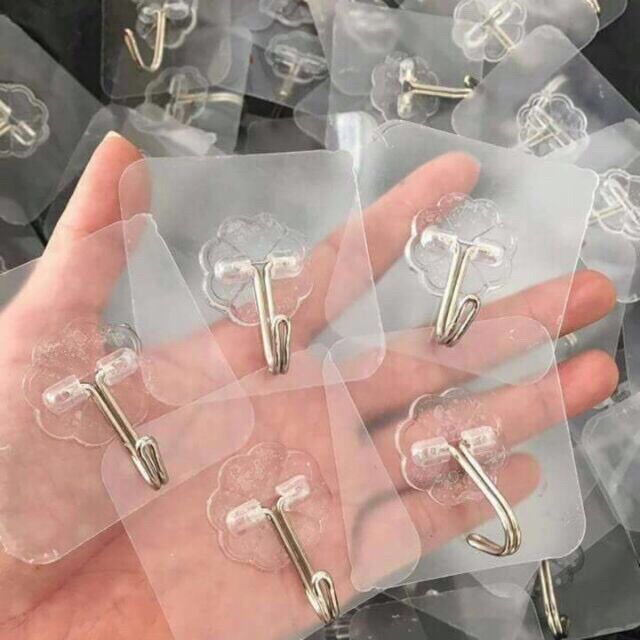 Combo 10 móc dán tường trong suốt chịu lực tốt