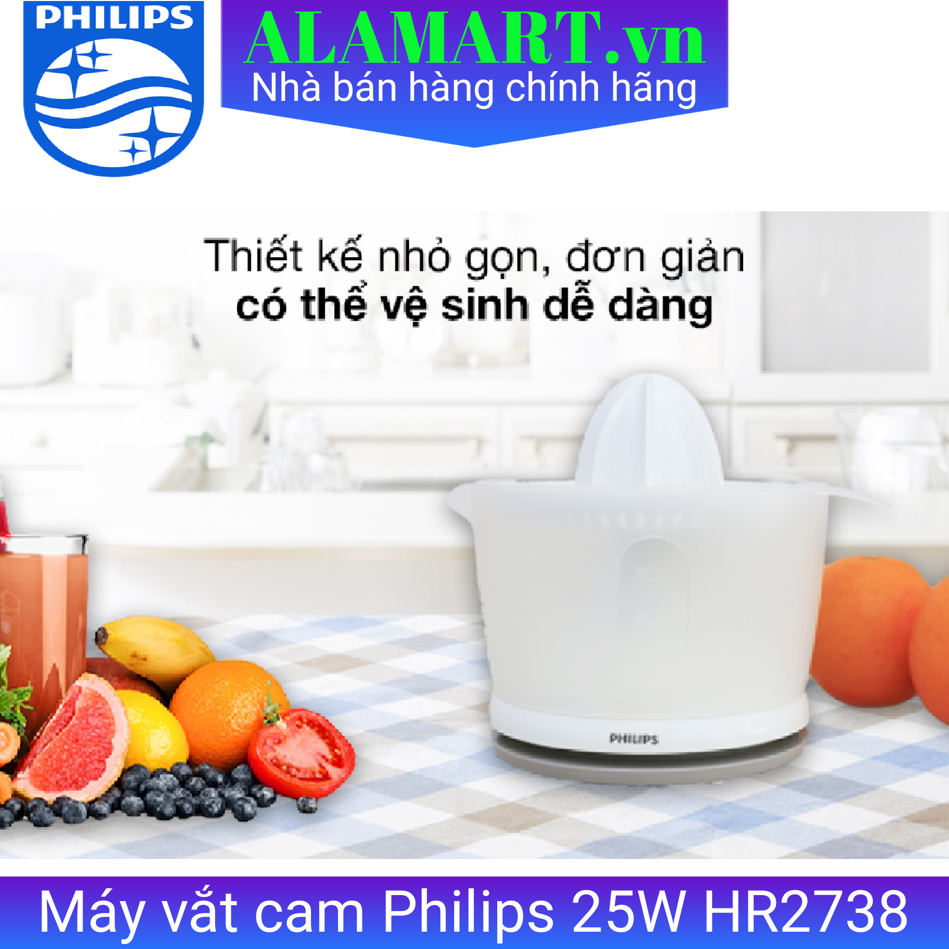 MÁY VẮT CAM PHILIPS HR-2738