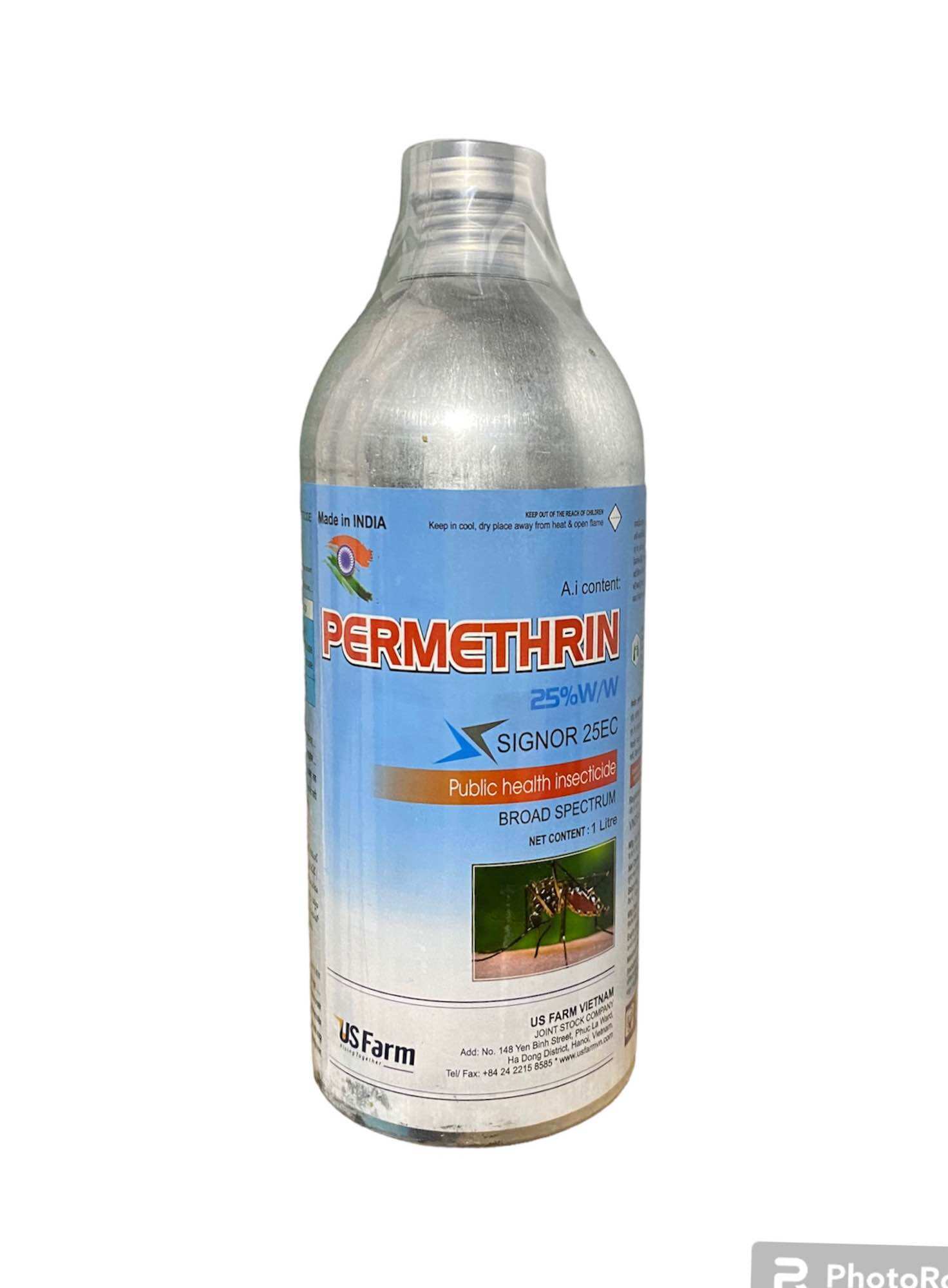 Chế phẩm diệt muỗi sinh học Permethrin 50ec 1000ml chai nhôm diệt muỗi kiến gián hiệu quả nhập khẩu Ấn Độ