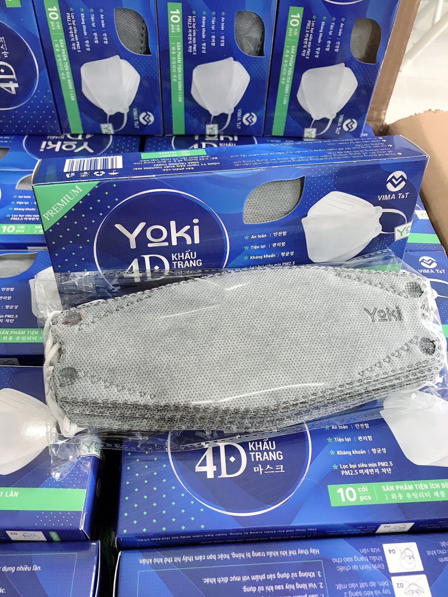 Combo 10 hộp (100 cái) khẩu trang yoki kháng khuẩn