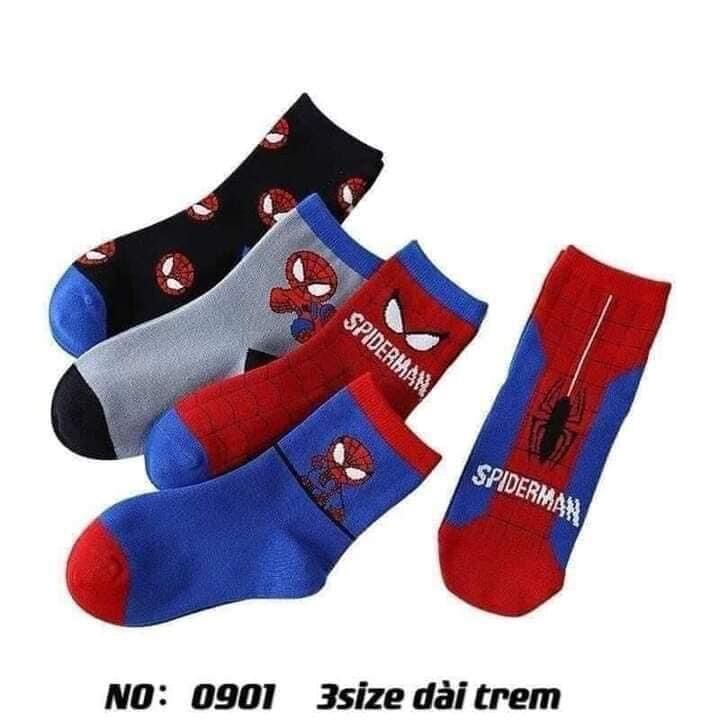 Combo 5 đôi tất siêu nhân cổ cao cho bé