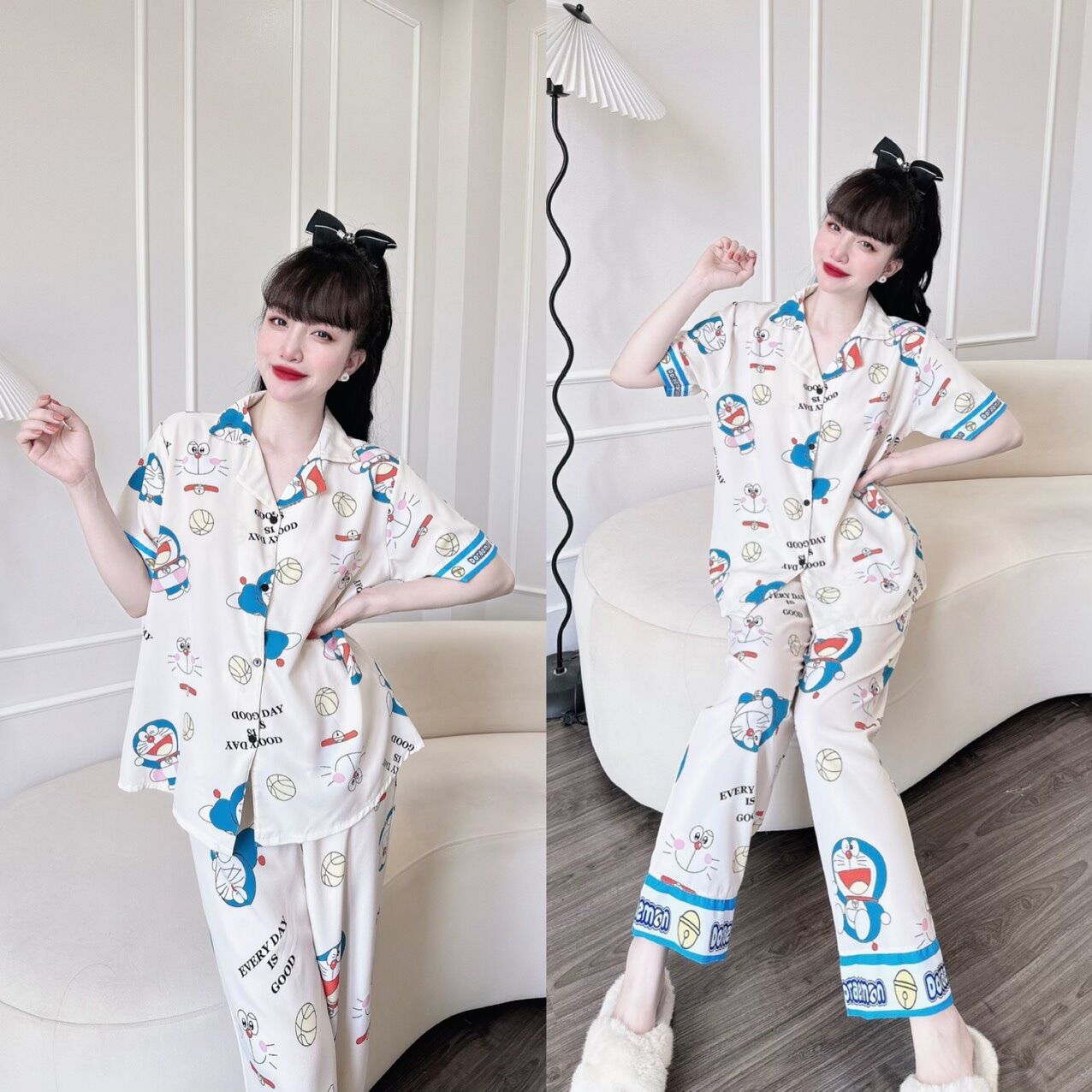 Đồ bộ Lụa Nhật sang trọng Bigsize 50-100kg chất mềm rũ Y