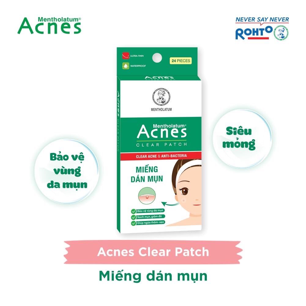 Miếng Dán Mụn Acnes Clear Patch hộp 24 Miếng