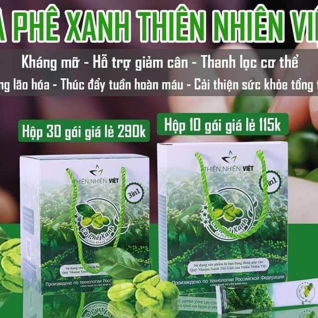 cafe xanh yên hộp nhỏ (10 gói )