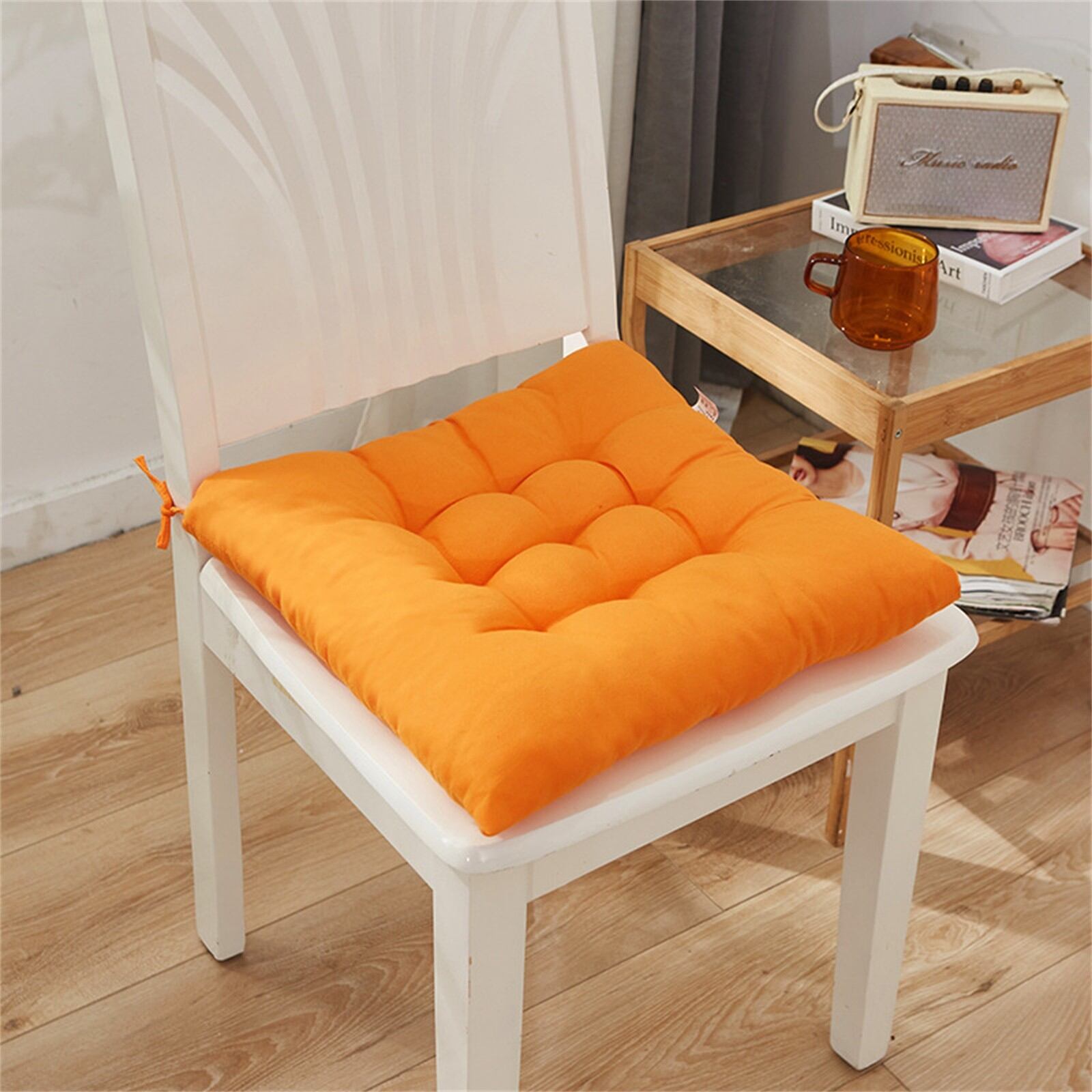 Đệm Ghế Hình Vuông Màu Trơn 40x40cm Mềm Mại Thoải Mái Gối Tựa Ghế Sofa Trang Trí Ghế Có Thể Tháo Rời Đệm Ghế Học Sinh Với Tính Năng Massage