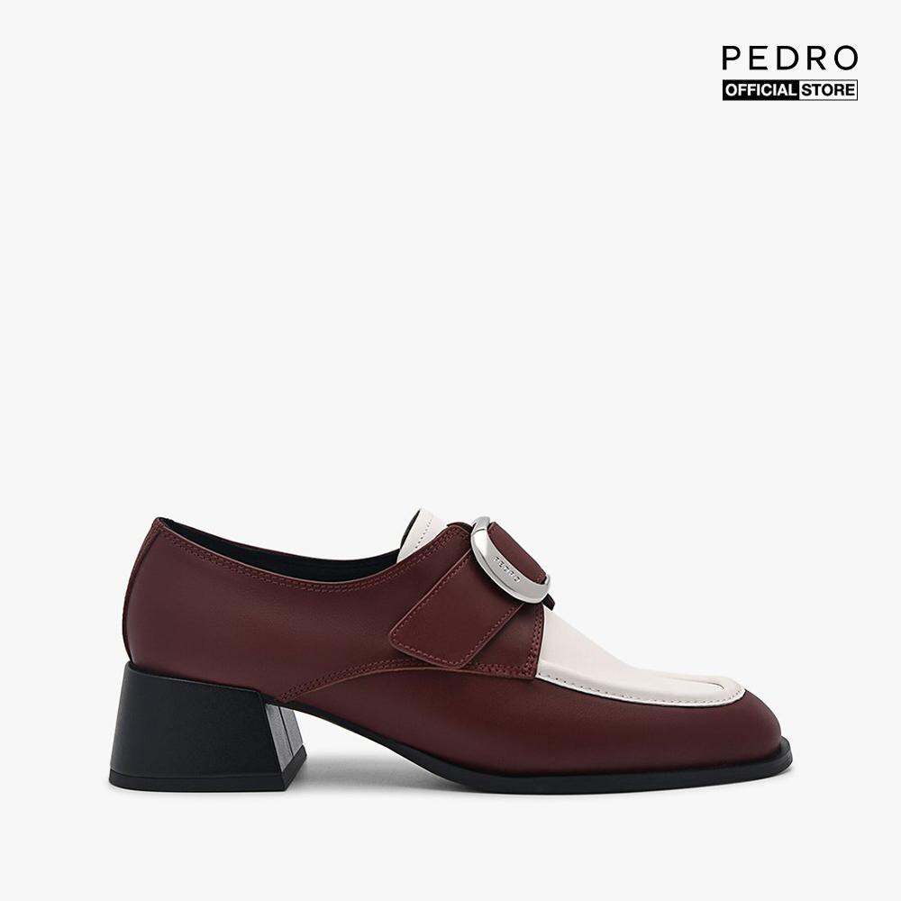 PEDRO - Giày lười nữ đế cao mũi vuông Eden Leather PW1-26680045-24