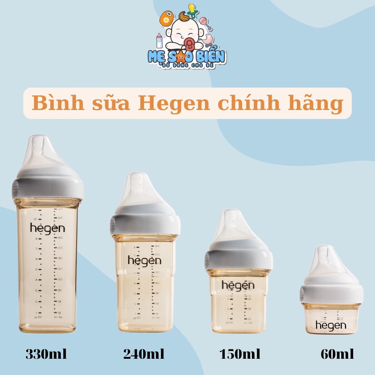 Bình sữa hegen 60ml 150ml 240ml 330ml