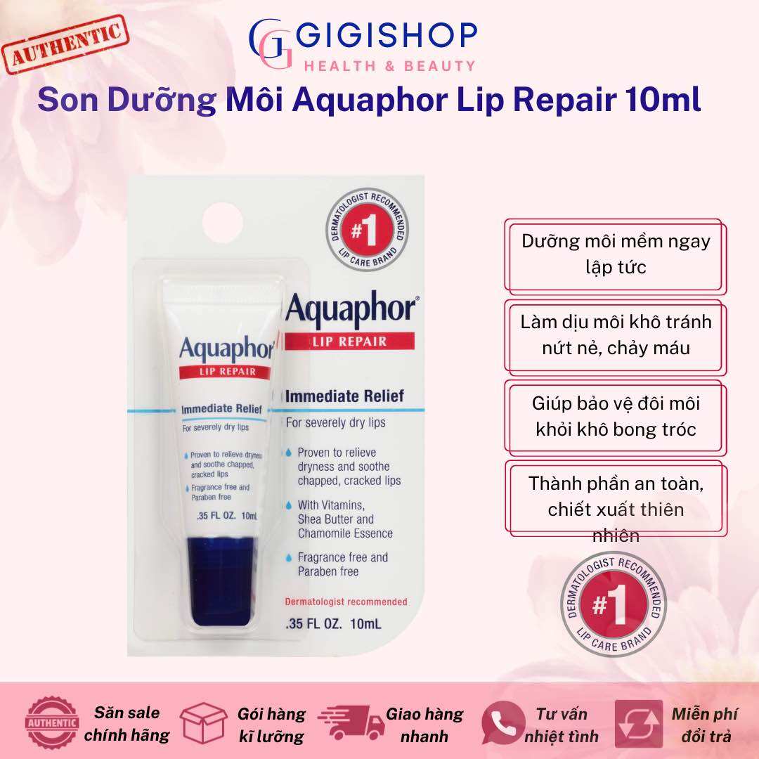 Son Dưỡng Môi Aquaphor Lip Repair 10ml [Bill Mỹ]