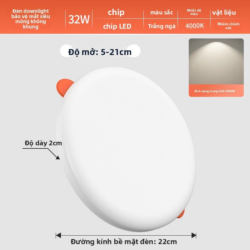 SAINAHEPAN | Đèn Led Âm Trần 75mm