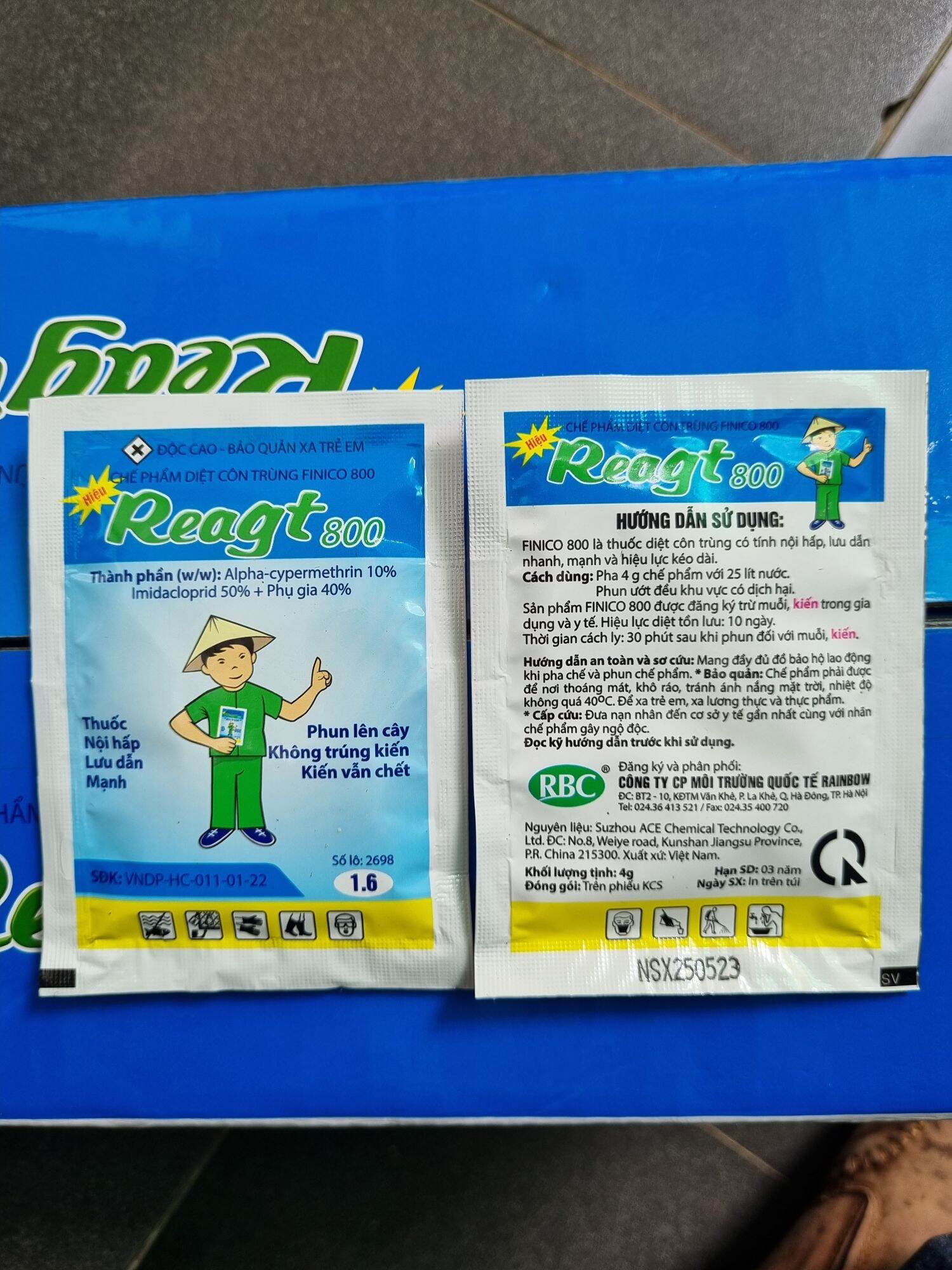 Set 5 gói thuốc trừ kiến reagt 800wg