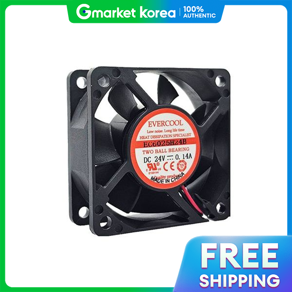 Evercool Dc 24V 60mm Case Fan Cooler 2-Pin Ec6025H24B-2P 60mm Cooler System Cooler Giá 672,000 Đồng*Miễn phí vận chuyển
