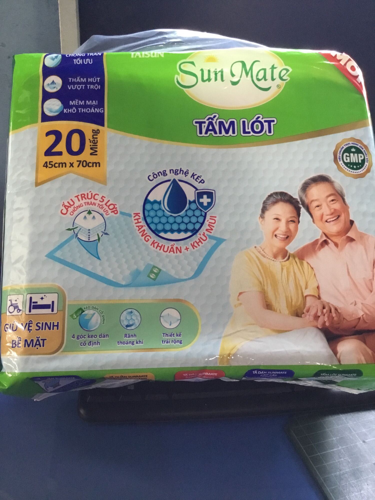 Combo 6 Gói Tấm Lót Sunmate 20 Miếng - Đệm lót người lớn, người già