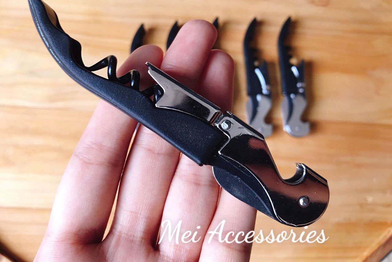 COMBO 5 KHUI MỞ RƯỢU VANG CÁN NHỰA ( ĐEN )