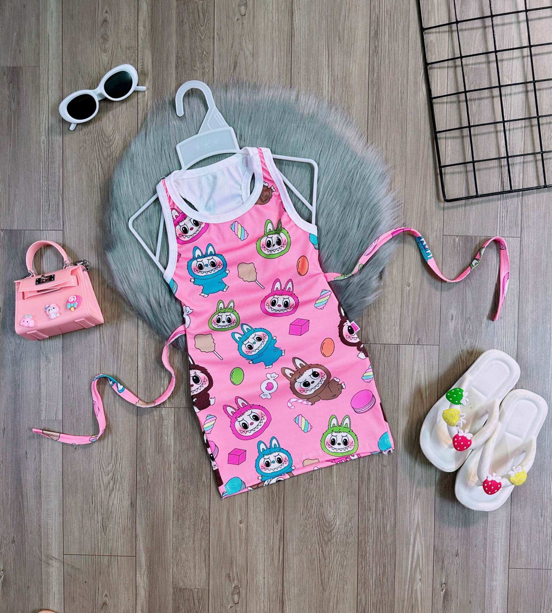 Đầm Body Thun Co Giãn Cho Bé Gái
