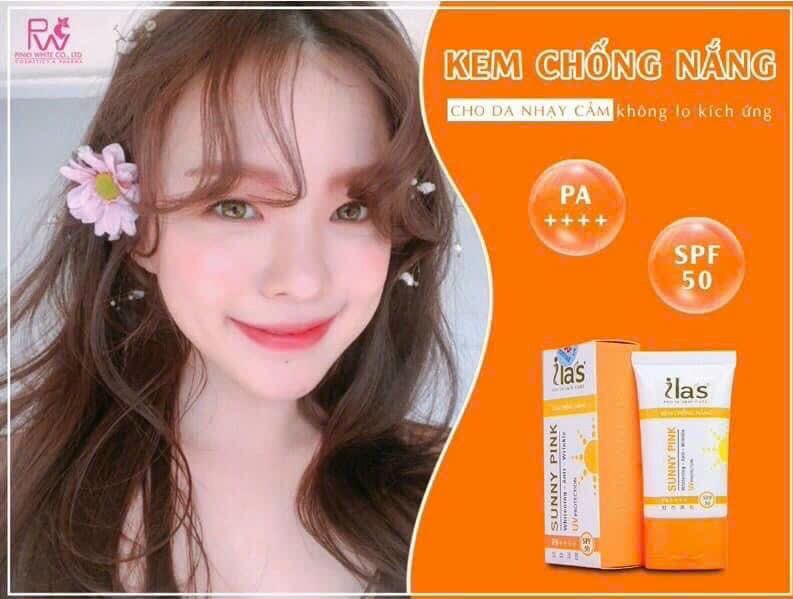 Kem chống nắng sunny pink _ kem chống nắng ilas ,60gram