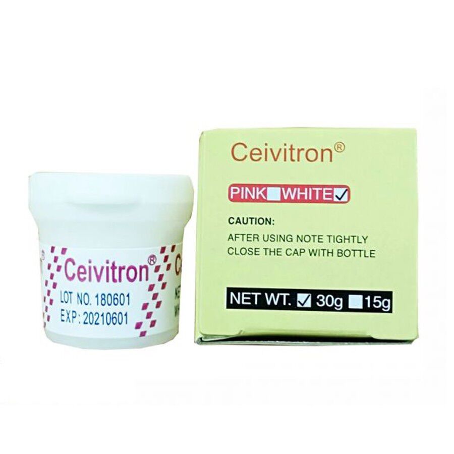 Vật liệu trám tạm Ceivitron. ☑ Hãng sản xuất: Reco Dent ☑ Xi măng trám tạm với chất lượng tốt và chi phí hợp lý. ☑ Quy cách: lọ 30g