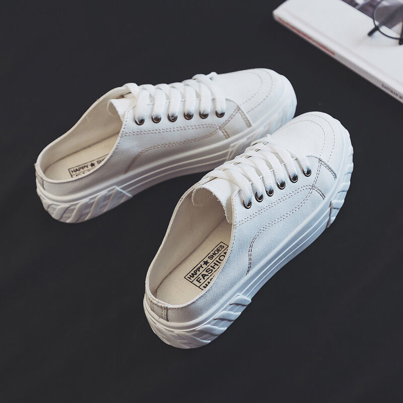 MacBook WOMEN'S Canvas Shoes 2020 Summer New Style ban tuo xie No Heel Lazy Slip-on Cloth Shoes Versatile Trendy Shoes Spring
