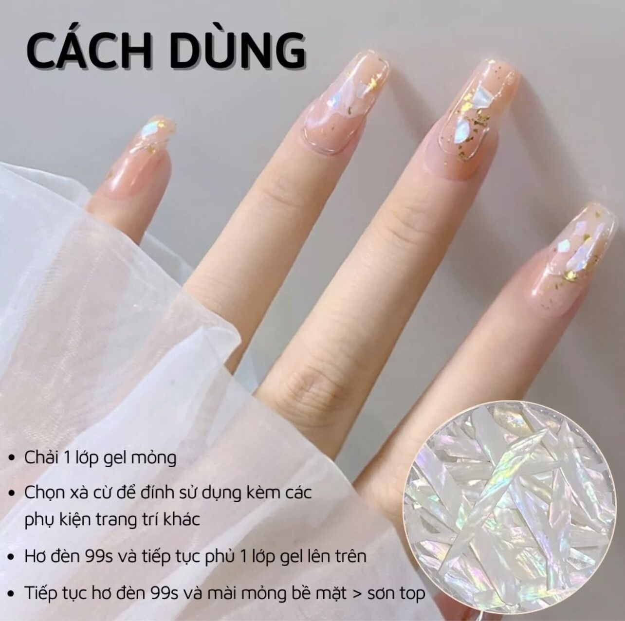 Set xà cừ vân đá 12 hủ 12 màu