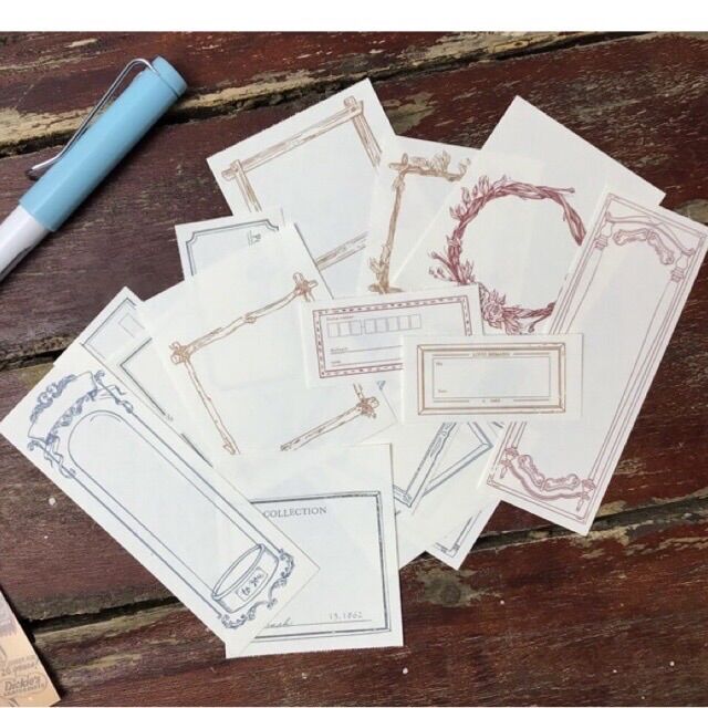 Set 16 tờ giấy note vintage không lặp