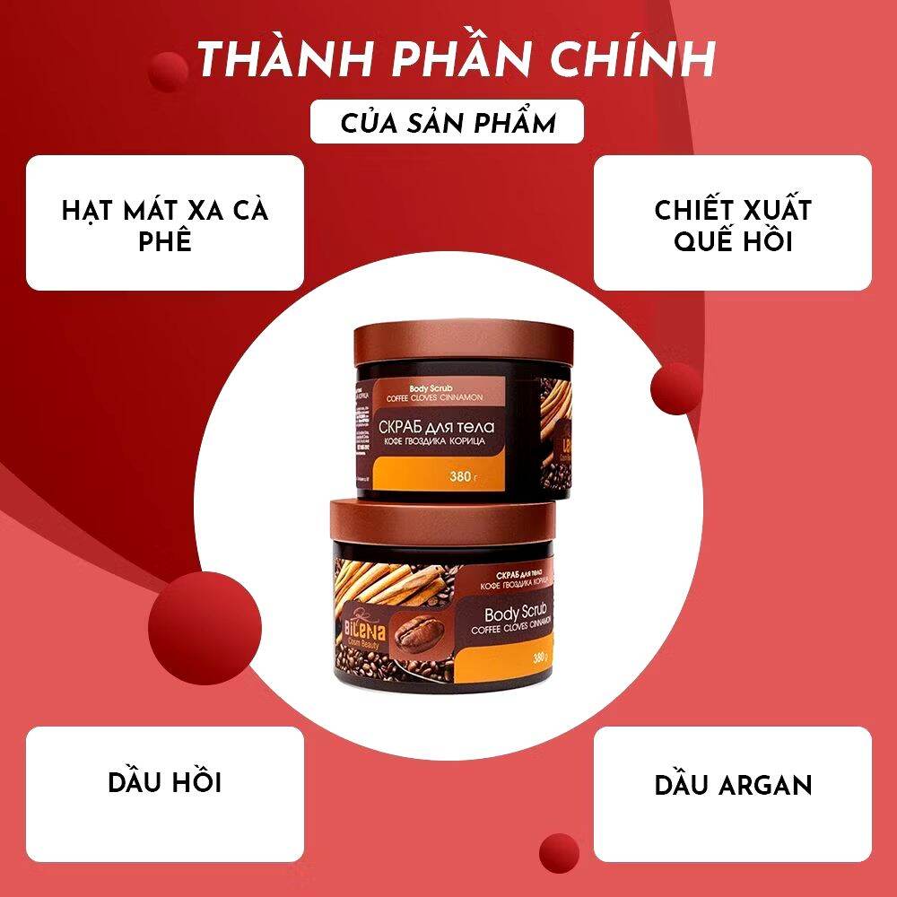 Tẩy Tế Bào Chết Body Quế Hồi Cà Phê Nga - Tái tạo làn da giúp săn chắc cơ thế